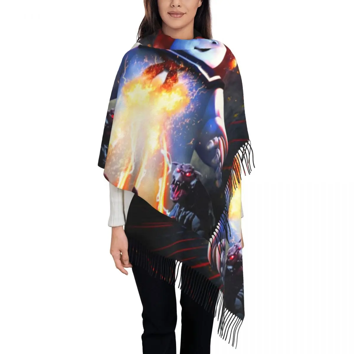 

Дамский Длинный охотничий Охотник на день рождения, мультяшный для фанатов, Женский мягкий теплый комедийный шарф