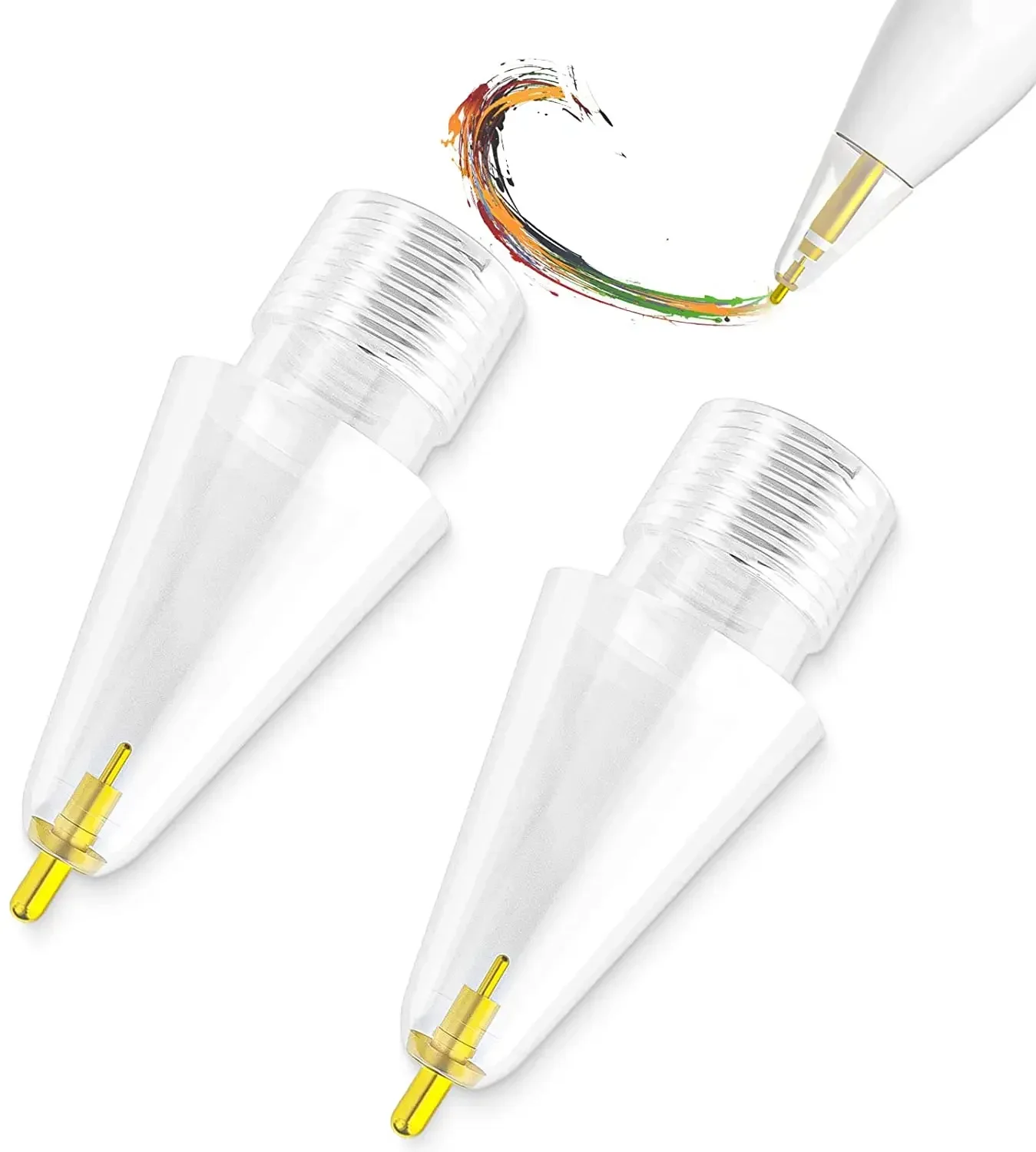 Прозрачный металлический наконечник замена наконечников для Apple Pencil 1-го 2-го