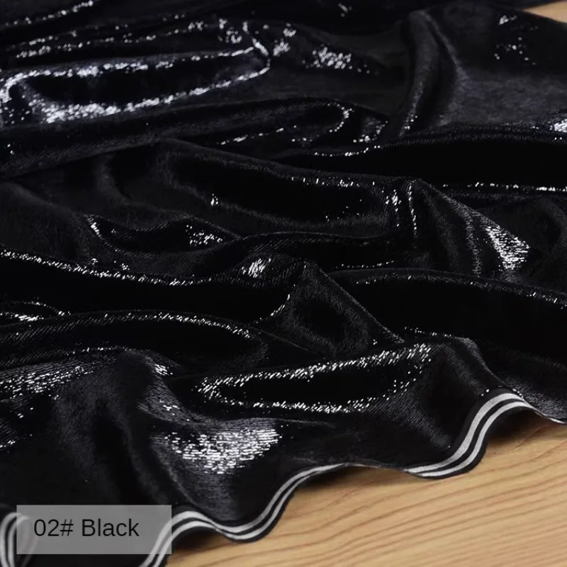 Блестящая велюровая ткань с блестящей нитью