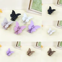 frosted butterfly gripper summer butterfly hair claw clips women girls small clip hairpins new fashion clamps hair accessories