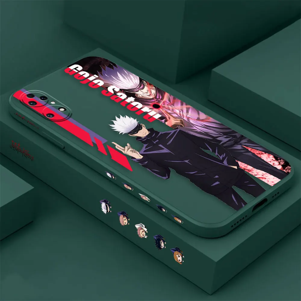 Jujutsu Kaisen Gojo Satoru Phone Case For Huawei P60 P50 P40 P30 P20 Mate 50 40 30 20 20X 10 Colour Liquid Silicone Cover Funda