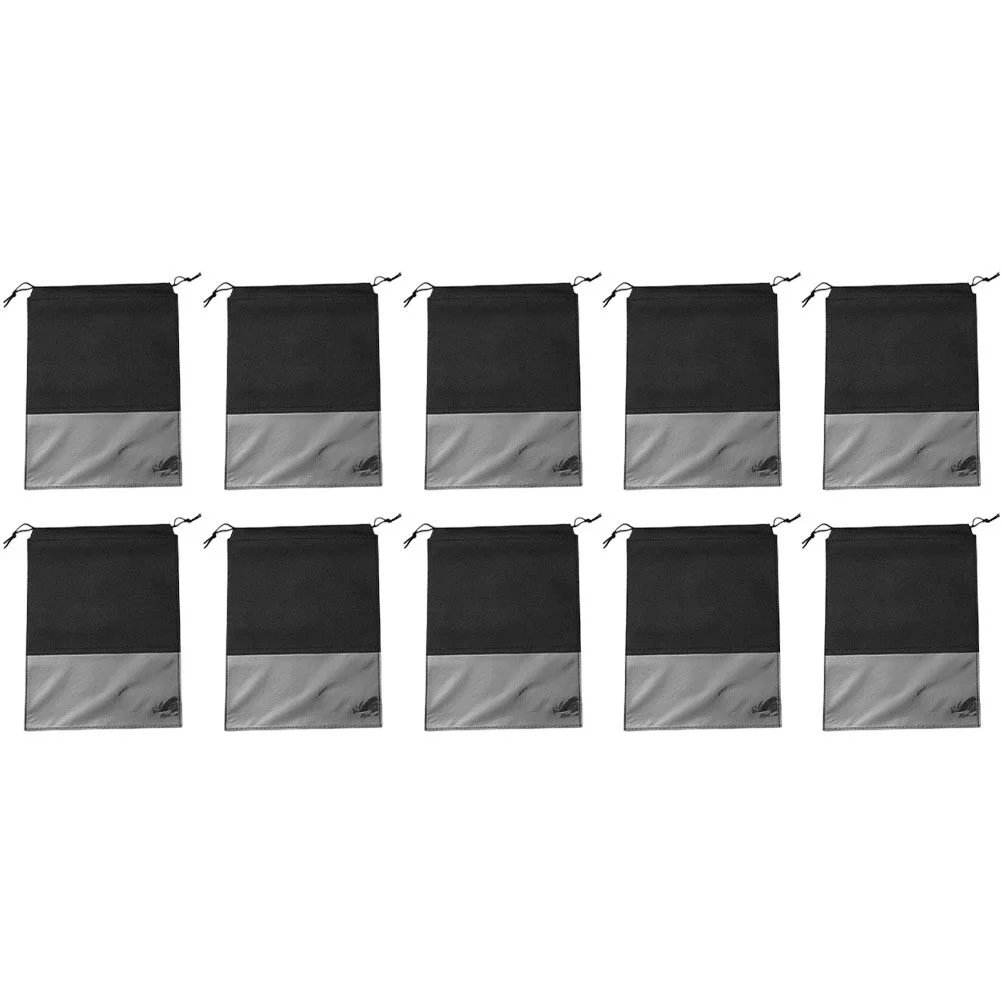 

10 Pcs Clear Organizer Bags Men's Shoes Storage Pouch Large Packing For Portable Non-woven Fabric Drawstring Man