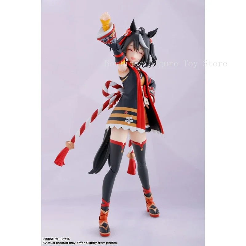 В наличии оригинальная черная фигурка Bandai S.H.Figuarts Pretty Derby Kitasan аниме-модель