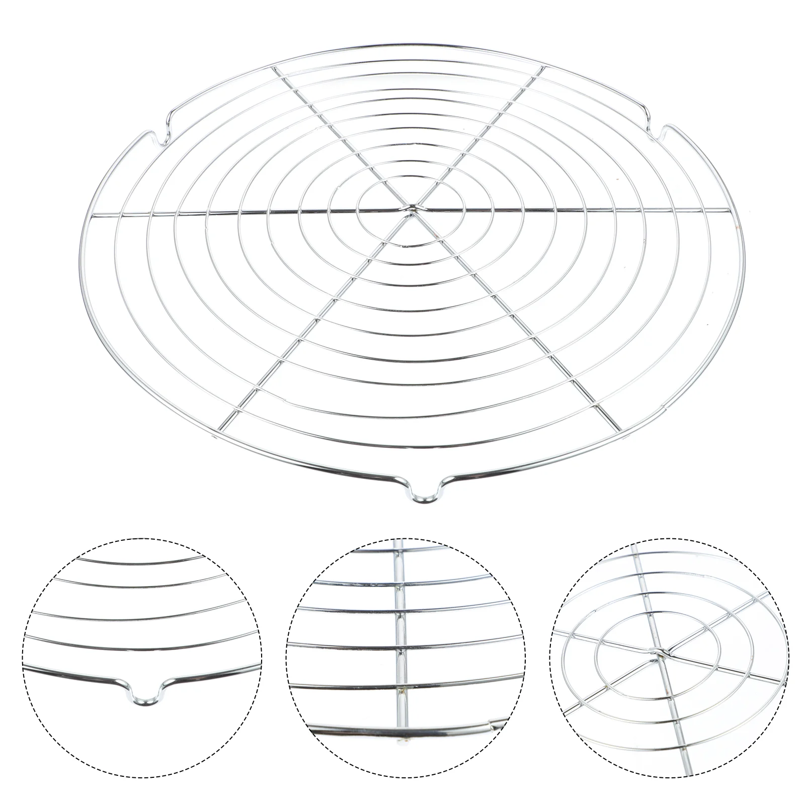 

Cooling Rack Round Cake Carrier Round Cake Rack Biscuit Roasting Rack Steaming Rack Pot Stainless Steel Grill Rack