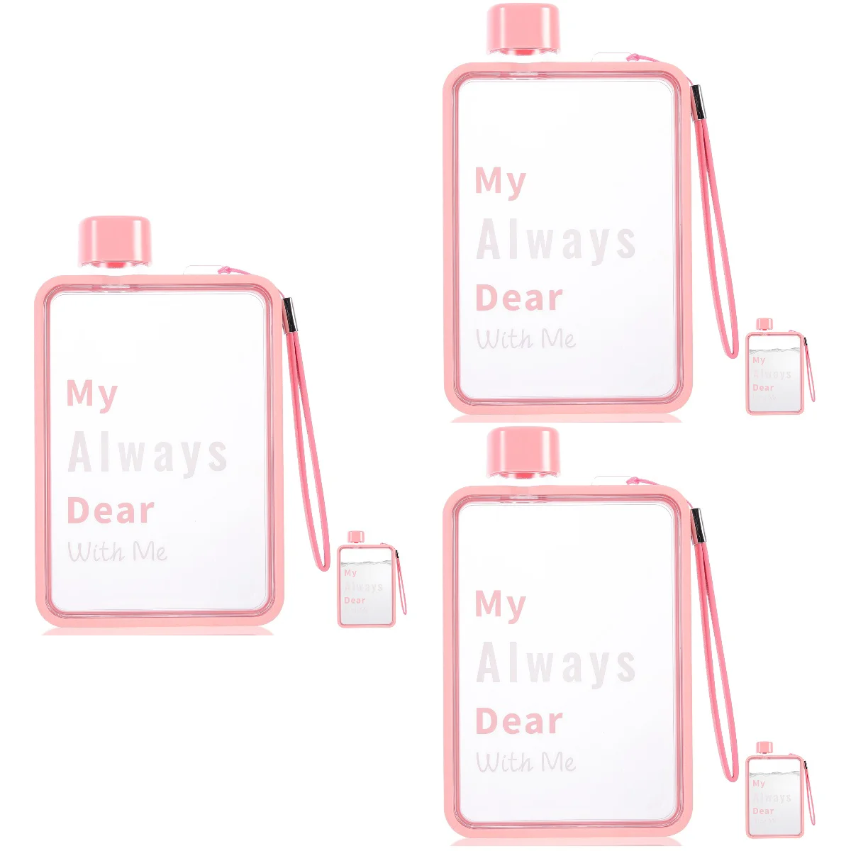 

3pcs Reusable Flat Bottle Multi-functional Bottle for Fitness Outdoor