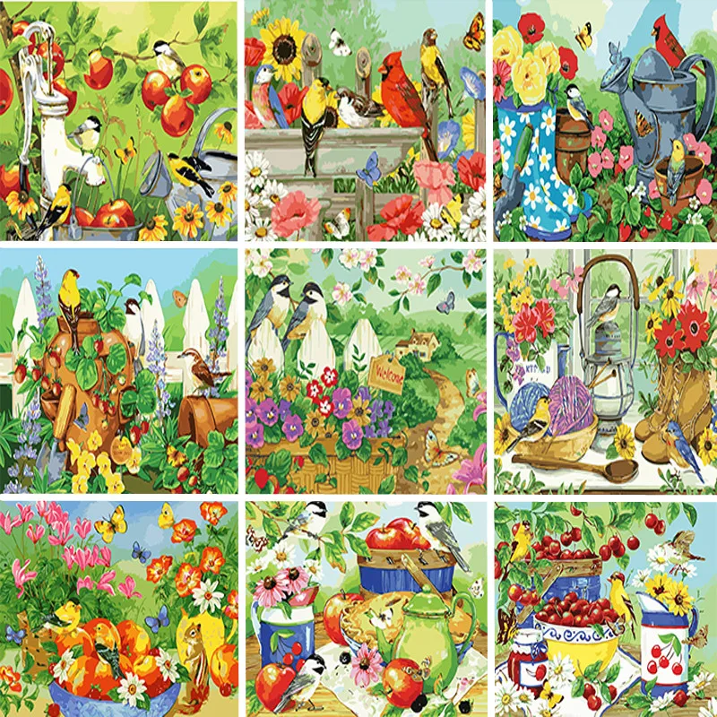 

Oil Painting By Numbers Animals For Adults Paint By Number Bird Canvas With Frame Painting Kits Home Decoration DIY Gift 40x50cm