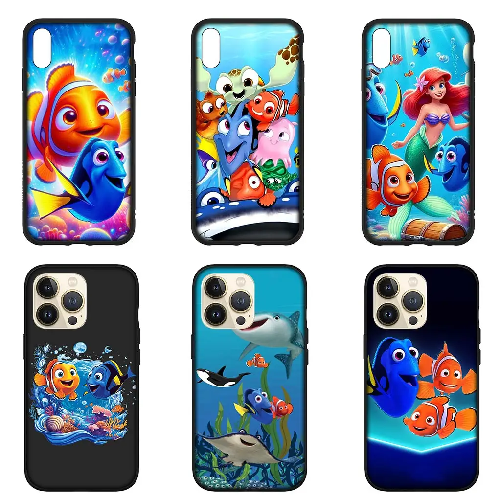 Чехол в виде поискок Немо марлина Дори мягкий чехол для Apple iPhone 15 14 Plus 13 12 Mini Pro Max +