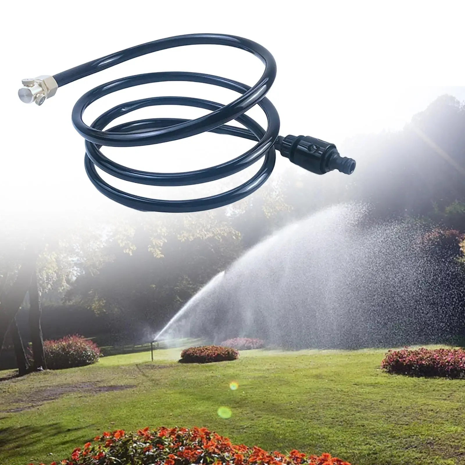 Mist Spray Tube Flexible Attachment Mist Stand Hose for Outdoor Cooling, Garden, Swimming Pool, Patio, Lawn,