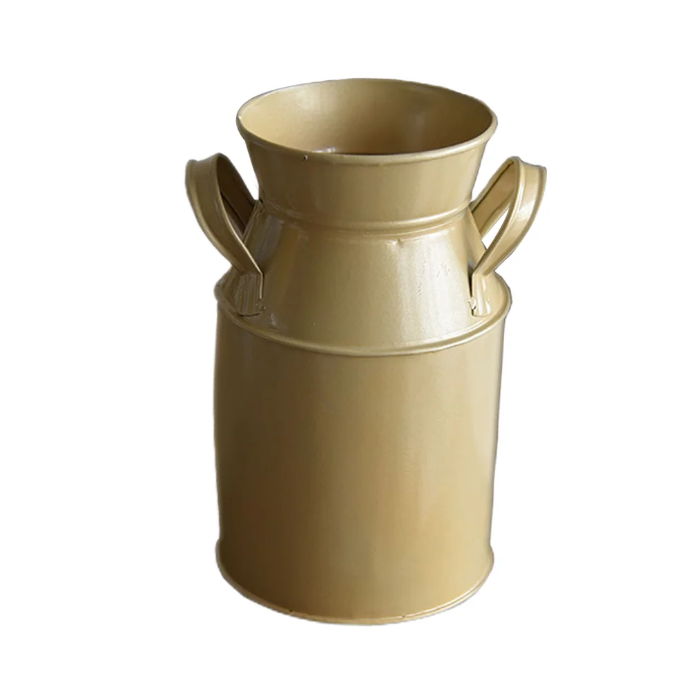 

Flower Vase Bucket Milk Metal Can Rustic Shabby Pot Galvanized Jug Country Farmhouse French Chic Vintage Iron Retro Decor Floral