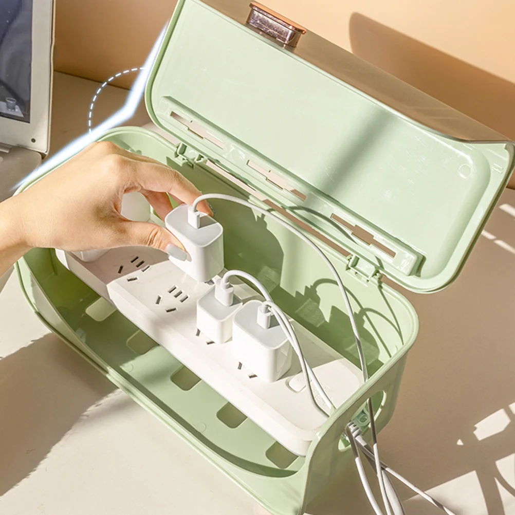 

Plug Storage Box Cord Organizers Power Desk Hider Office Large Pp Computer Table