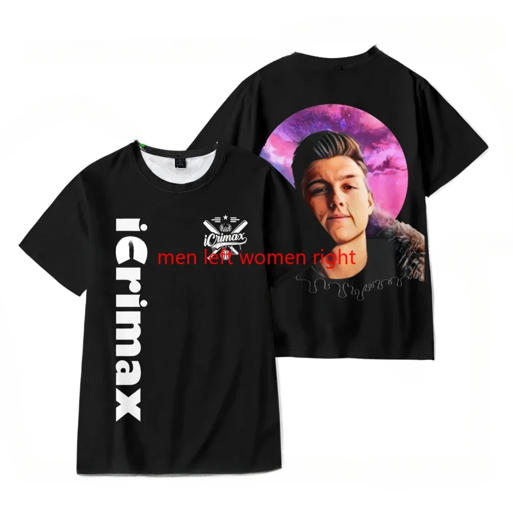 Детская футболка с 3D-принтом аниме burgerles Icrimax для мальчиков и девочек милые топы в