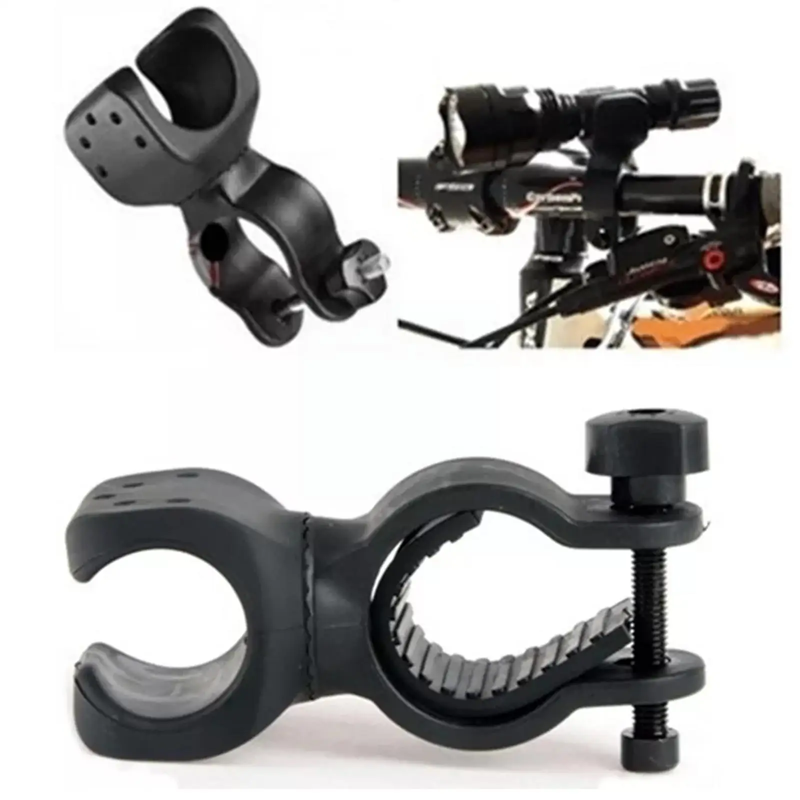 

Bicycle Light Bracket Flashlight Mount Holder Antiskid Bike Clip Torch 360 Accessories Rotation Bike Light Mount Degree Cyc J5W5