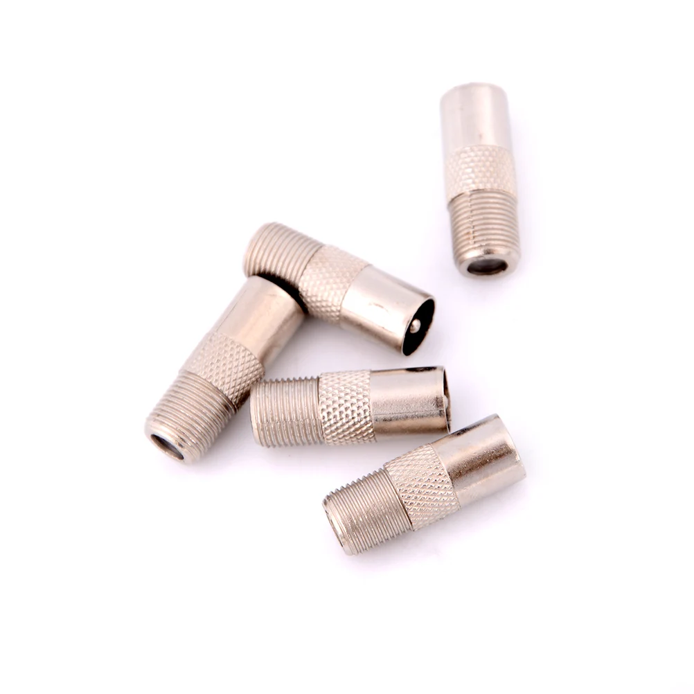 

Aluminium Alloy F type Socket to Coax RF IEC Aerial Plug Male Adapter Twist On Connector 5pcs