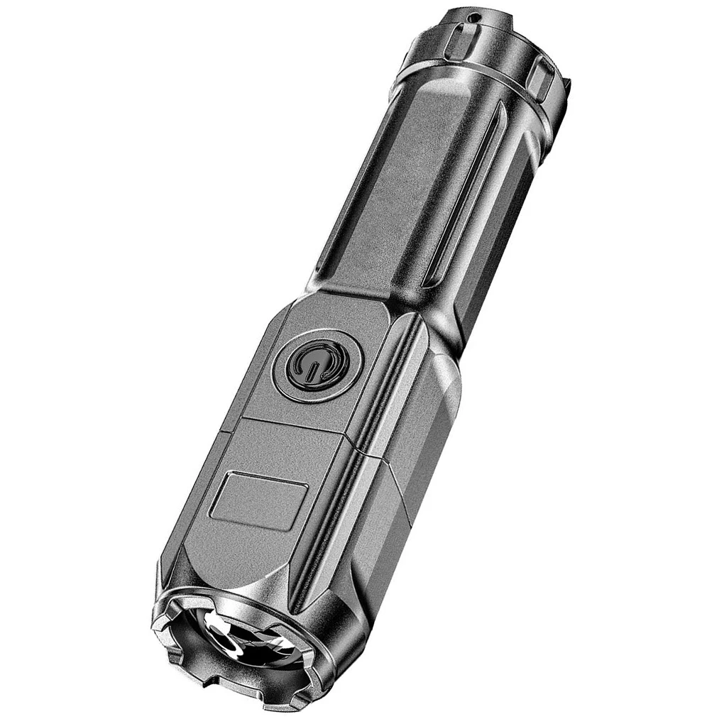 

Мощный портативный стабильный профессиональный фонарик, выдвижной большой радиус действия ABS USB, мини-фонарик, товары для кемпинга