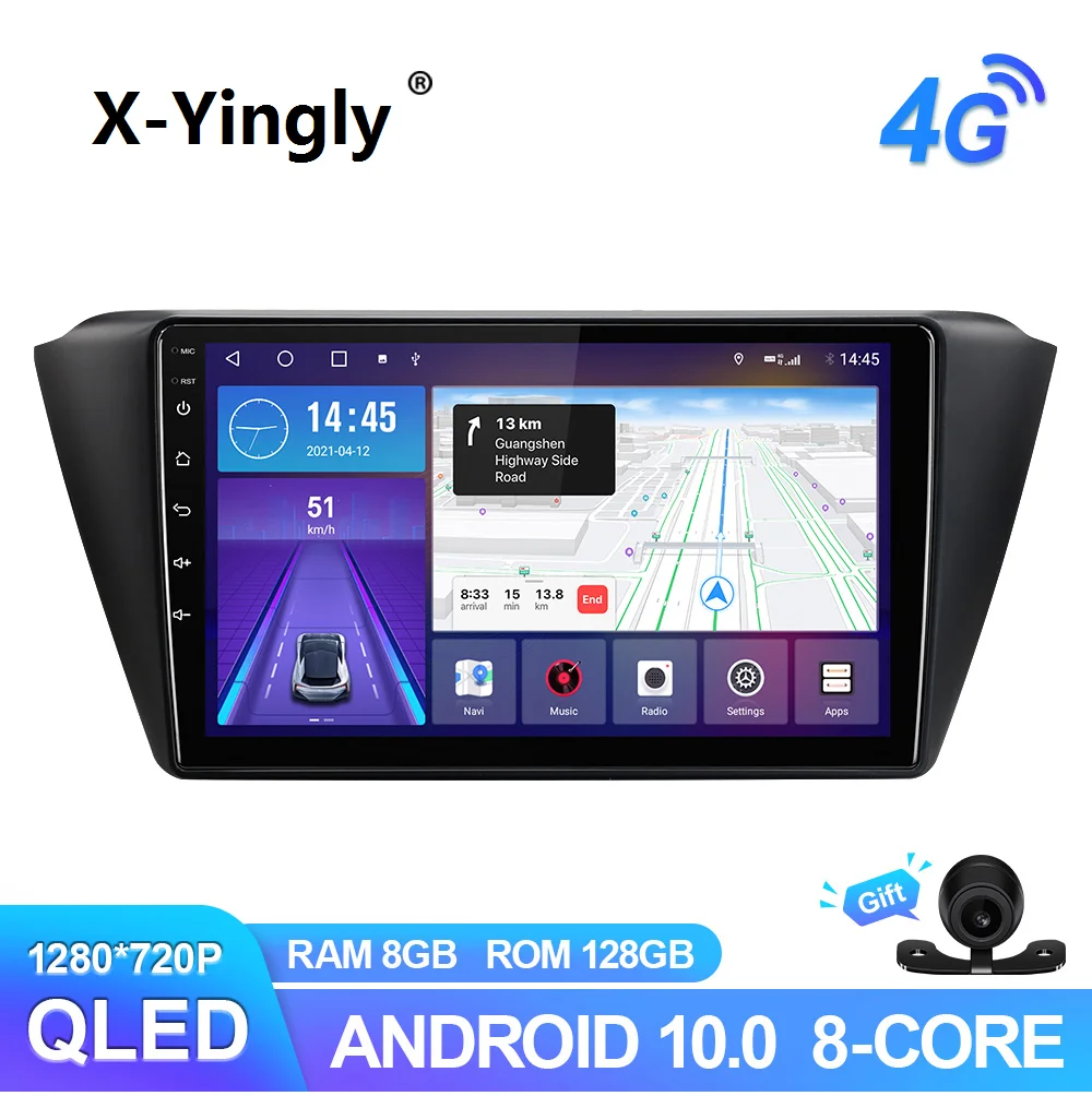 

Car Radio Multimedia Player For Skoda Fabia 2015-2019 Headunit GPS Navigation Android 10.0 QLED Car Screen Camera 4G Carplay