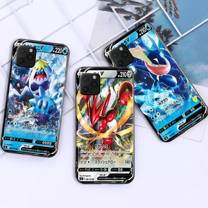 pokémon anime elf card phone case for funda iphone 11 13 pro max 12 mini x xr xs max 6 6s 7 8 plus celular soft etui black free global shipping