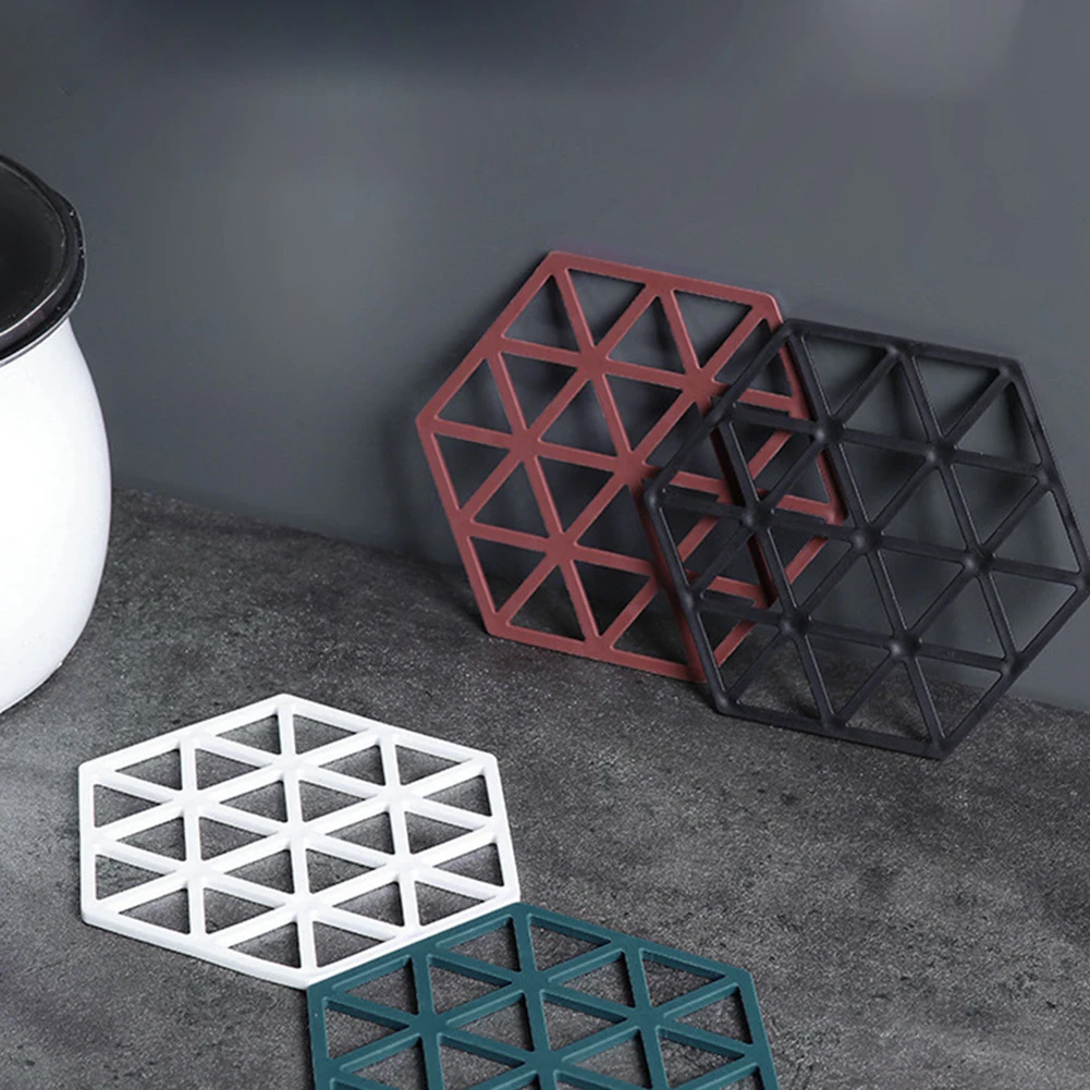 

Rectangle Heat Resistant Silicone Mat Drink Cup Coasters Non-slip Pot Holder Table Placemat Kitchen Accessories Coaster Pad