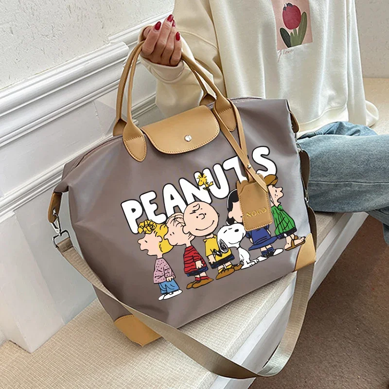 Дорожные сумки Snoppy аниме персонаж фильма узор ручная кладь женские на плечо Kawaii