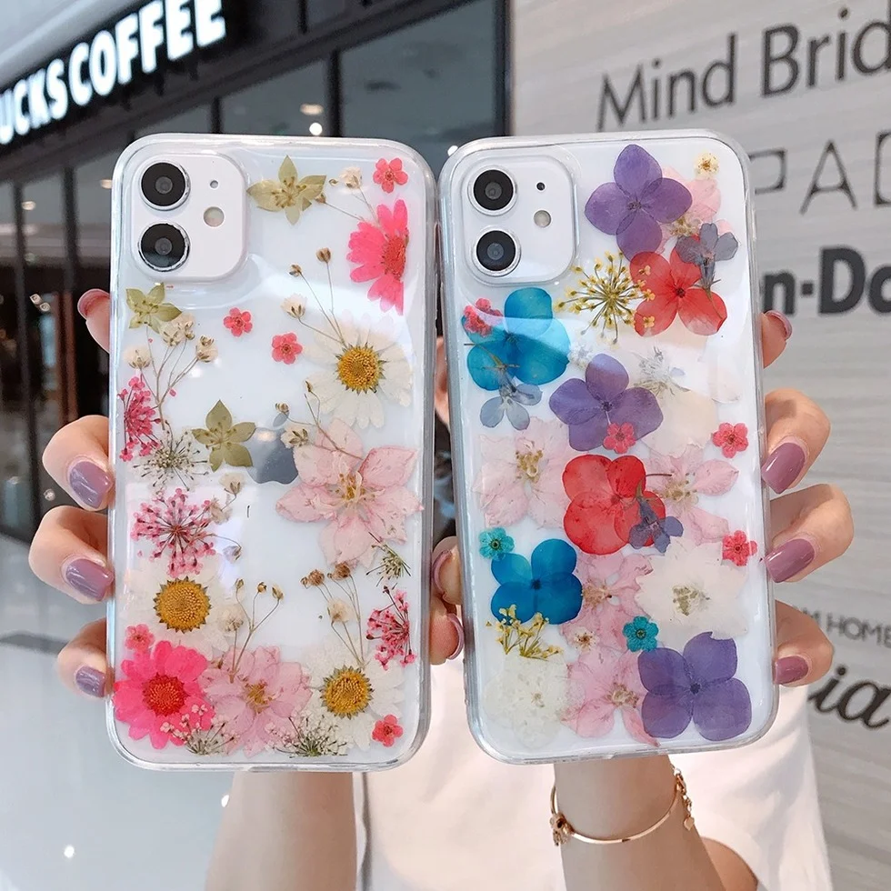 

Funda Coque for IPhone 13 12 11 Pro 12Pro Mini Max 11Pro X XR XS Cute Flowers Clear Phone Case for IPhone 8 7 Plus 8Plus SE 2020