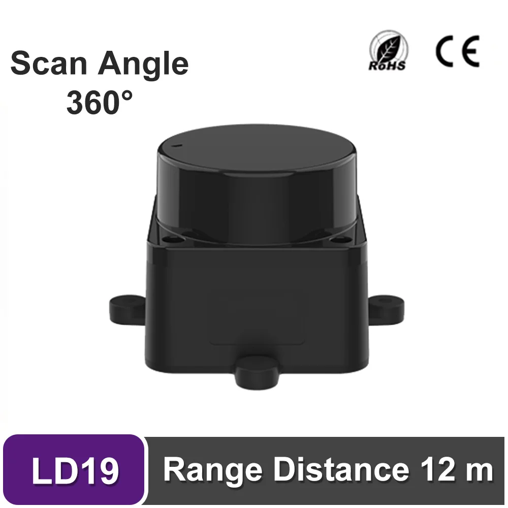 Лазерный Радар DTOF LiDAR LD19 Lidar сканер с частотой 360 ° 4500 Гц Сопротивление TOF время