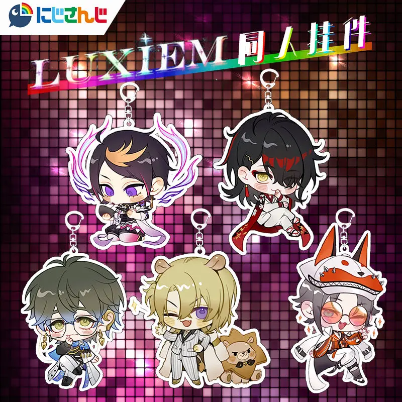 

Hot VTuber Luxiem Keychain Luca Kaneshiro Vox Akuma Mysta Rias Ike Eveland Acrylic Keyring Cute Shu Yamino Bag Pendant Fans Gift