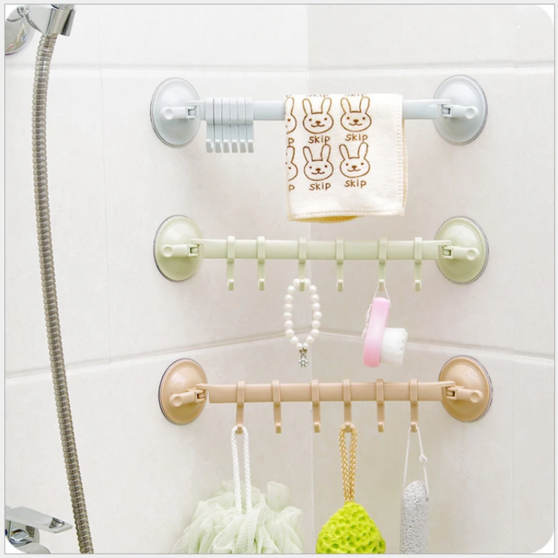 

Крючок на присоске с 6 звеньями для кухни ванной комнаты, настенный крючок для полотенец для ванной комнаты, крючок для полотенец, многофунк...
