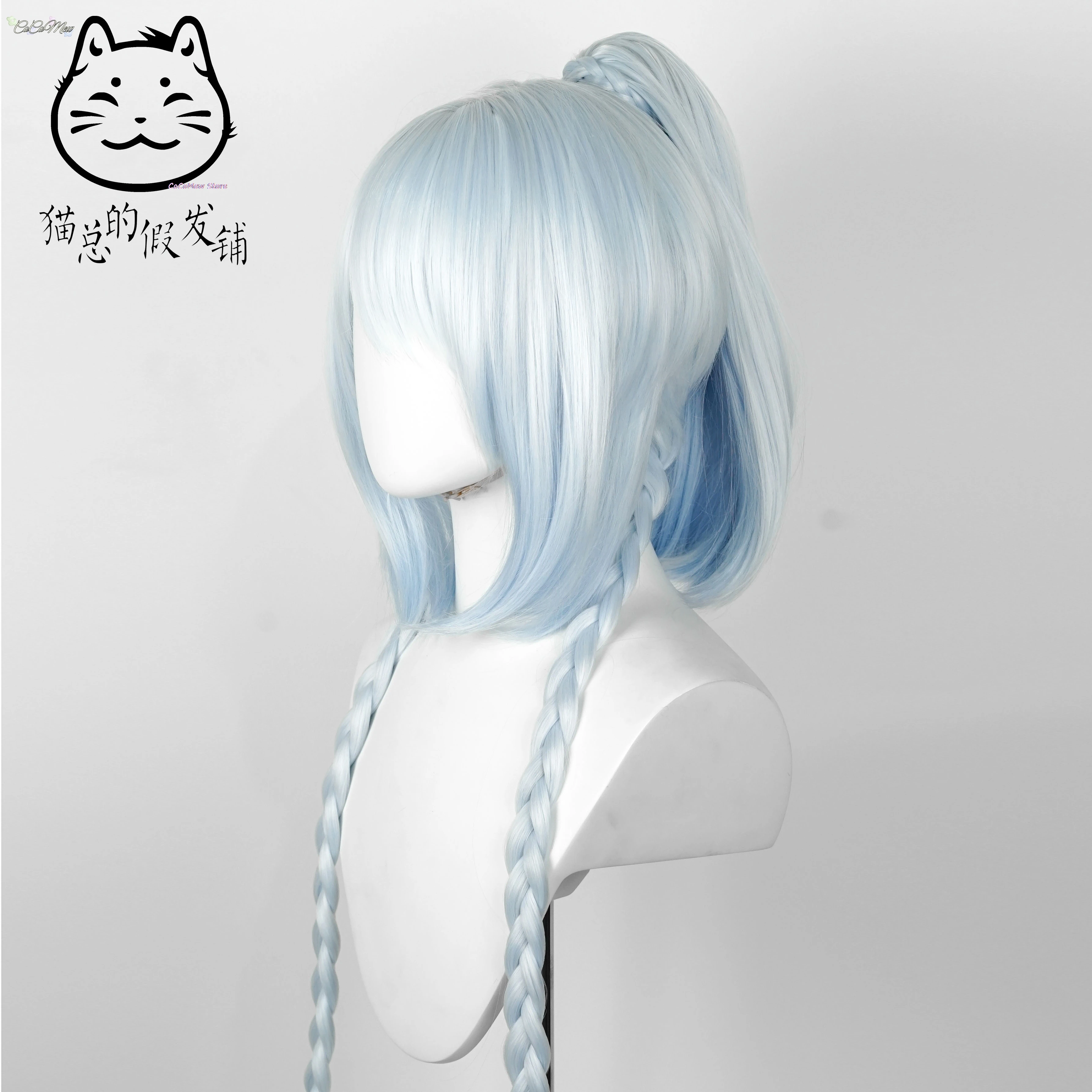 Muinaa Косплей Аниме Genshin Impact Костюм на Хэллоуин Синий парик Костюмы для взрослых