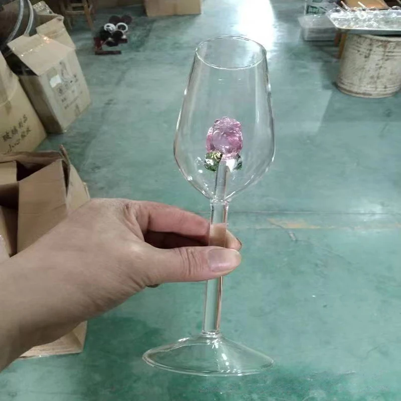 

Изысканный набор из розового хрусталя, шампанского и бокалов для красного вина-Сделайте ваши впечатления от напитков