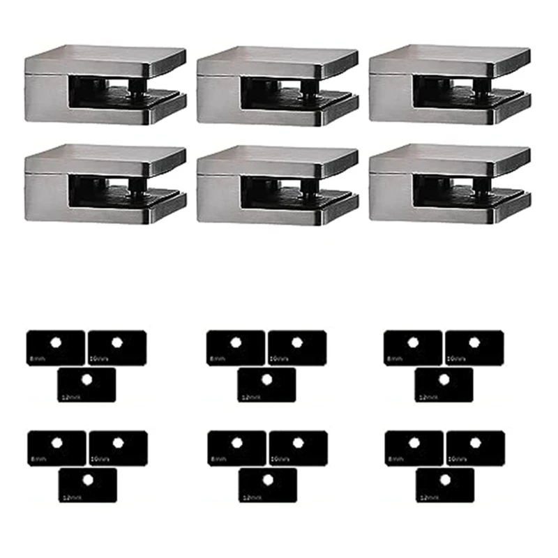 

Stainless Steel Glass Clips, Adjustable Glass Shelf Brackets, Glass Stair Guardrail Fish Mouth Fixing Clips