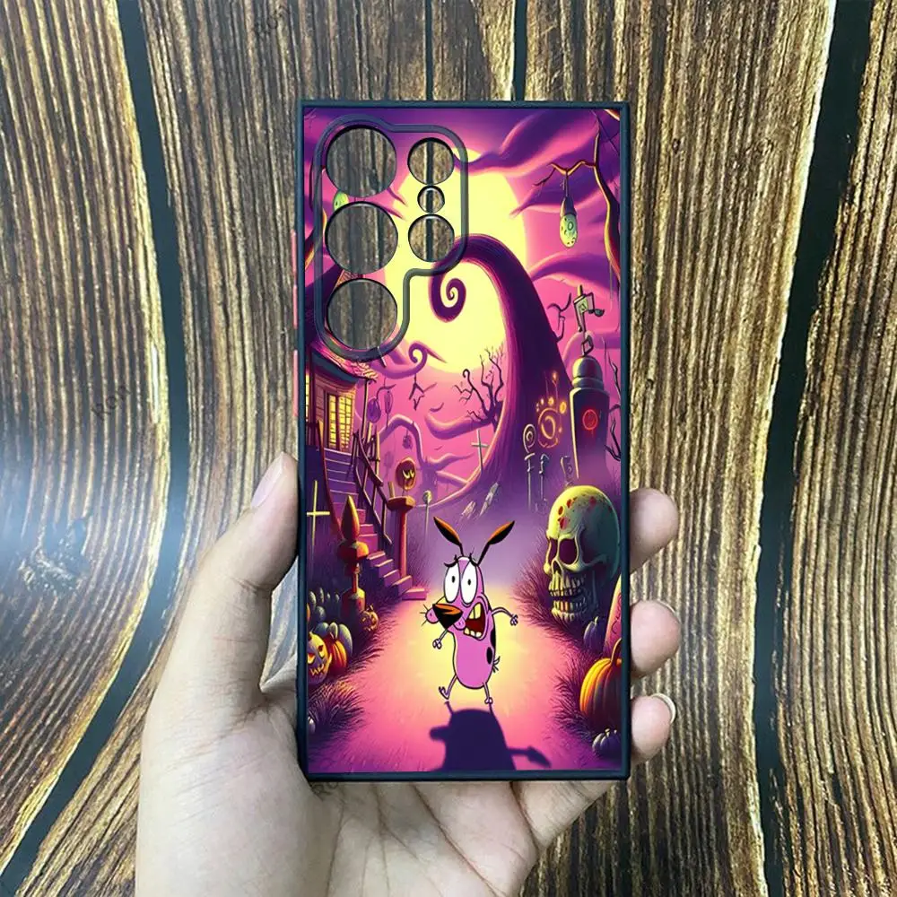 Чехол для телефона COUR-AGEOUS C-cowardlys Dog Samsung S25 Ultra S23 S24 Fe S21 S22 Plus Matte Cover