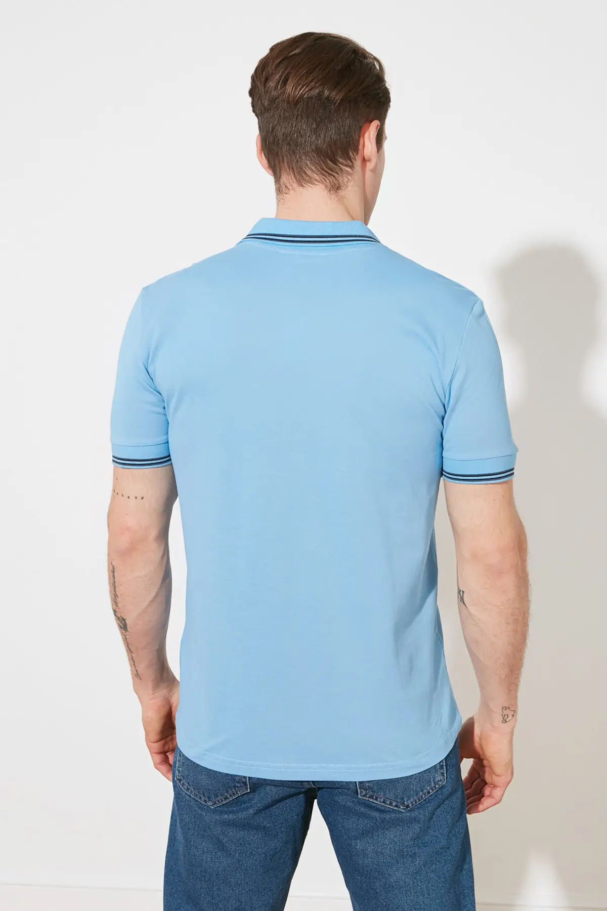 

Trendyol Male Slim Fit Short Sleeve Printed Polo Collar T-shirt TMNSS21PO0098