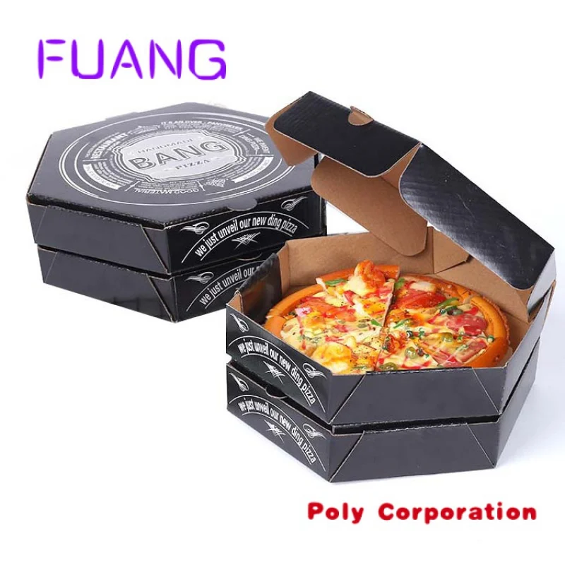 Custom design large Shaped corrugated carton easy to take packaging pizza boxpacking box for small business