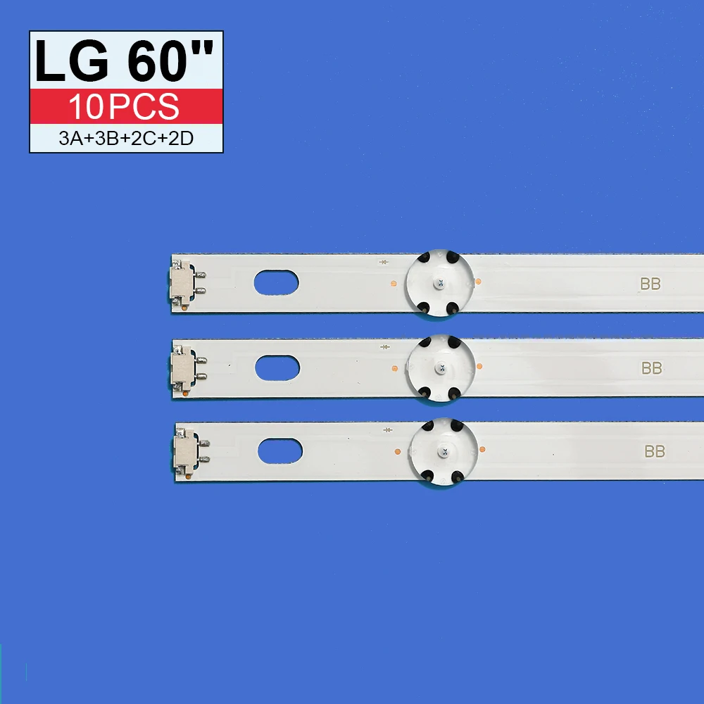 10pcs 3v LED backlight strip for   60UJ6309 60UJ6300 60UJ6050 60UJ630V 60UJ634V EAV63673006 60UJ63_UHD_A B C D NC600DGE AAFXC