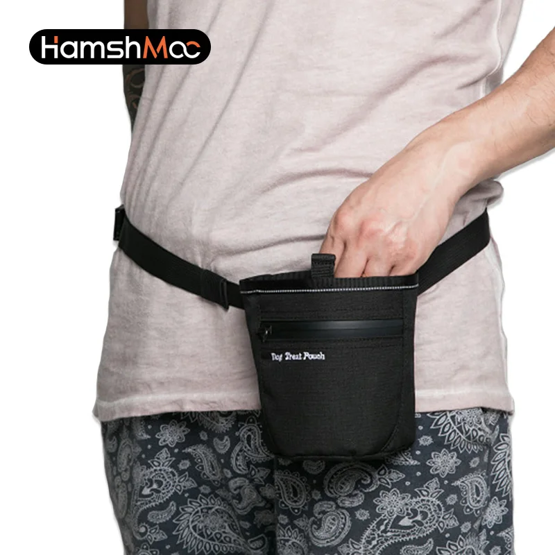 

HamshMoc, прочный мешок для собак с магнитной присоской, открытые пакеты для еды для домашних животных, интерактивный тренировочный мешок с рег...