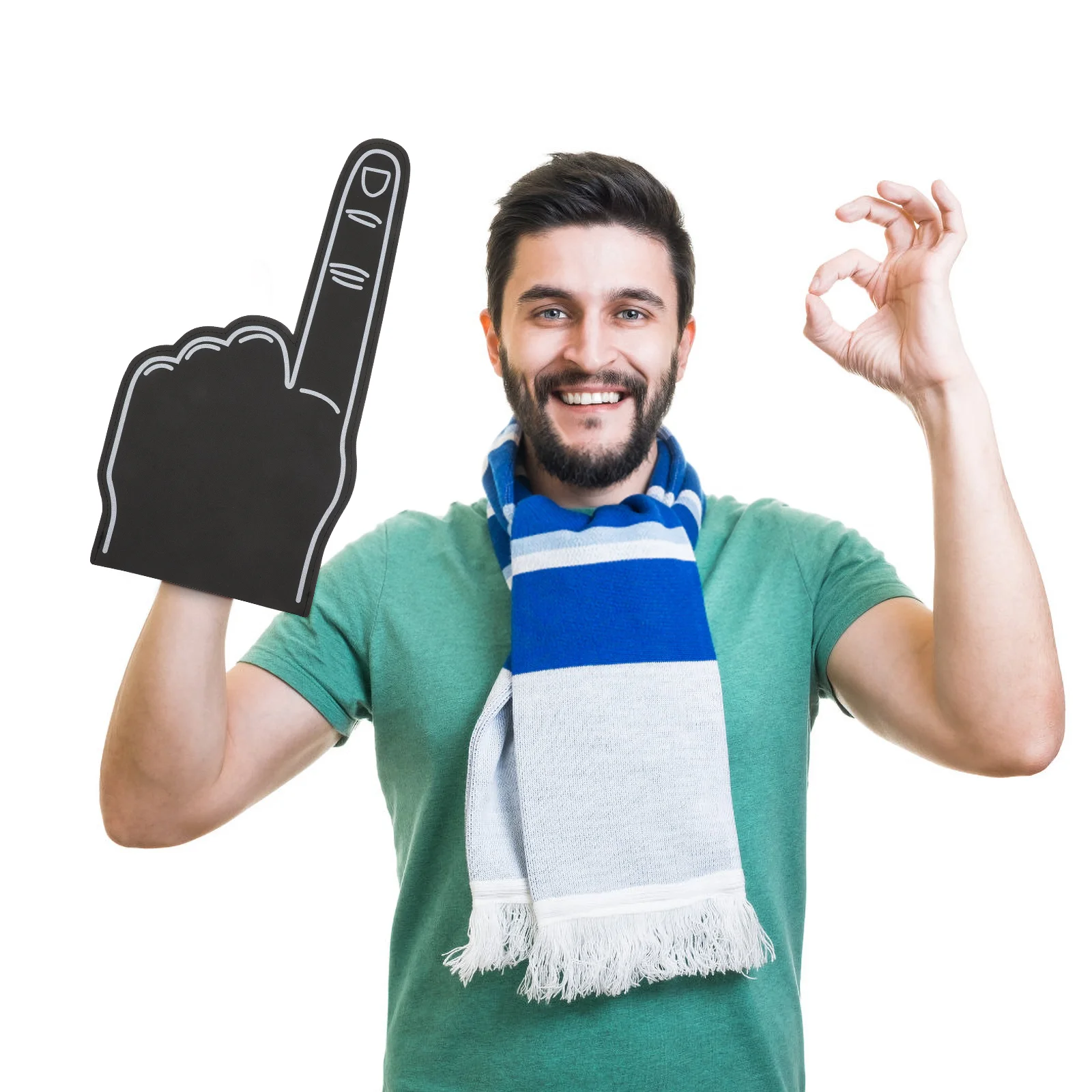 

8 Pcs Finger Cots School Spirit Items Foam Fingers Mini Footballs Sports Noise Makers Party Favors Eva Sporting Events Pom Poms