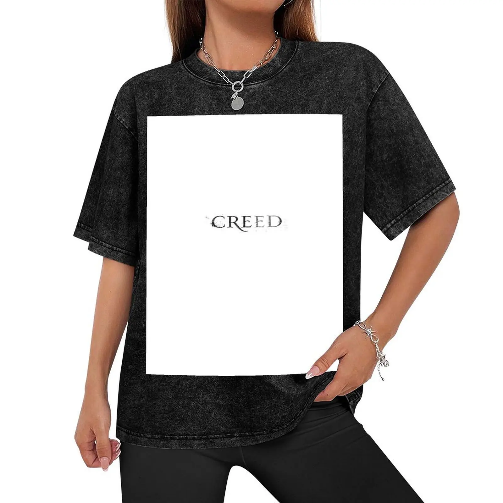 Футболка с логотипом Creed Band аниме-фигурки винтажная одежда на день Святого