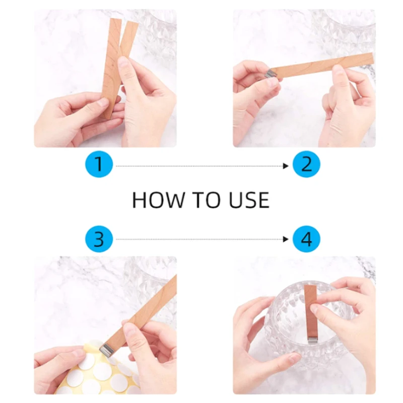 30 шт. деревянные фитили для свечей с зажимом |