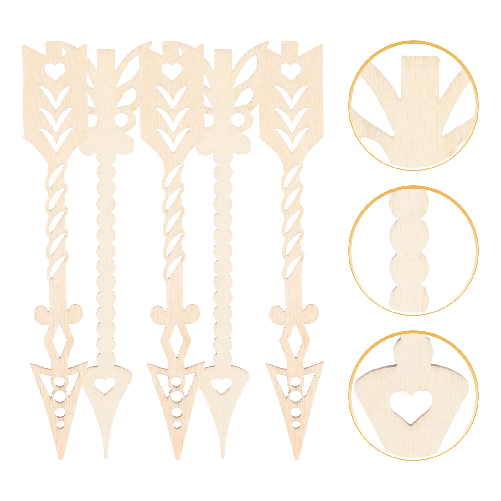 10 шт. вырезы полые знаки стрелы деревянные украшения DIY живопись ремесло