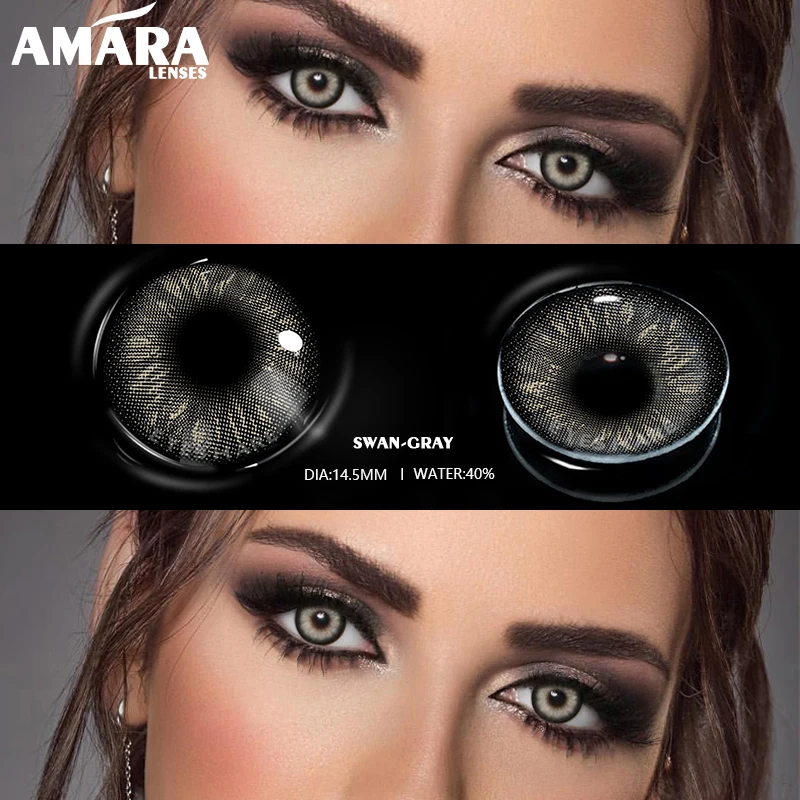 

Контактные линзы AMARA 14 мм, контактные линзы для VIP, натуральные синие коричневые, для красоты глаз, косметические контакты, для макияжа глаз, 1...