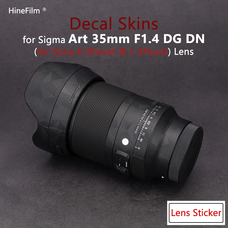 

35 F1.4 Art / 35mmF1.4 DG DN Cover Film for Sigma Art 35mm F1.4 DG DN Lens for Sony E Mount Premium Decal Skin Protector Sticker