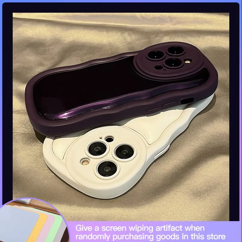 

Роскошный пуховик для пожилых людей с защитой от падения, подходит для IPhone14promax 13 12, нишевая воздушная подушка, волнистый силикон