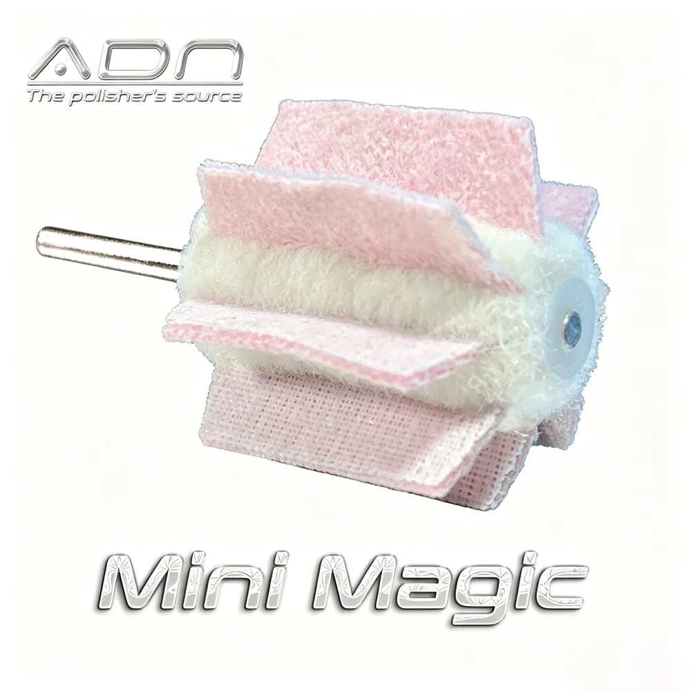 Фото Полировальный круг ADN Mini Magic с креплением, хвостовик 2,35 мм, зернистость 10000, войлочная основа, микроабразивный инструмент для полировки ювелирных изделий, для внутренней полировки колец №1