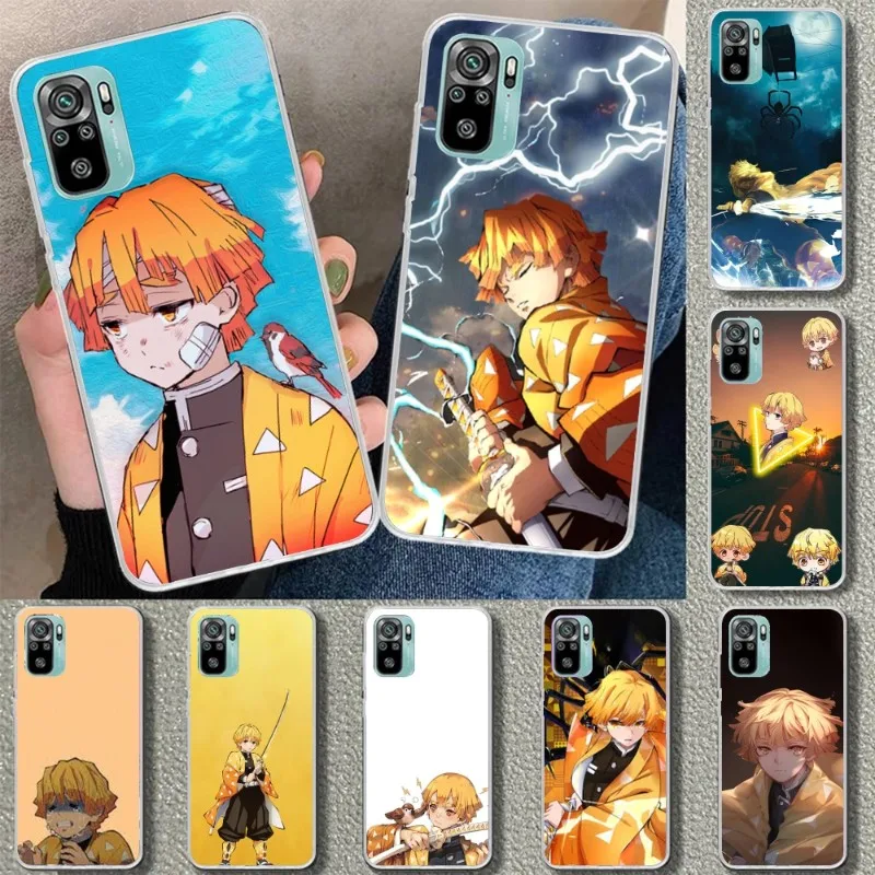 Прозрачный телефонный чехол Zenitsu для Xiaomi 12, 11T, 10, 9, Redmi Note 11, 10, 10S Pro, Redmi 9, 9A, 8