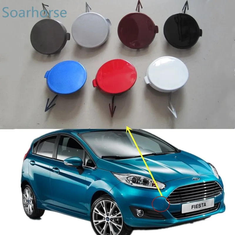 

Soarhorse Front Bumper Tow Hook Cover Cap Trailer hook Cover For Ford Fiesta 2013 2014 2015