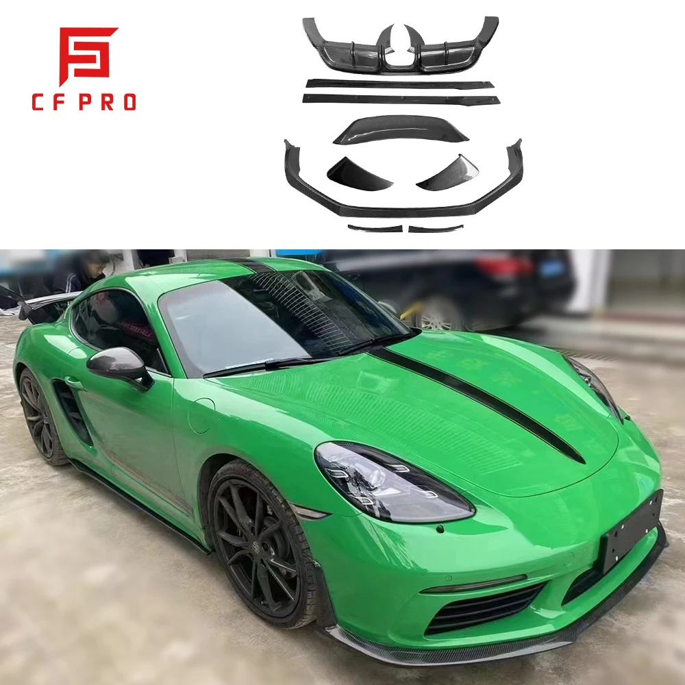 

Car Surround Body Kit front bumper Side skirt rear lip spoiler modified For Porsche 718 Car Accessories