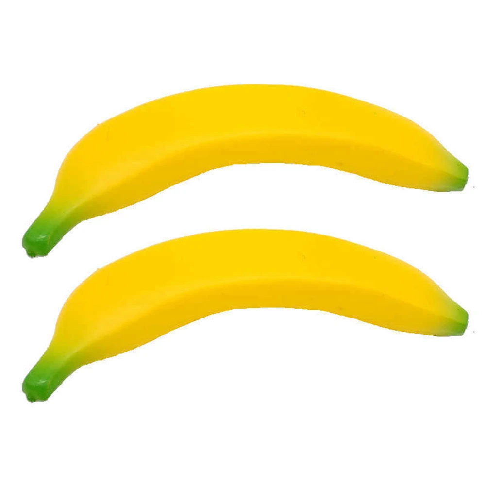 

2Pcs 20cm Artificial Banana Fake Plastic Fruit Display Photography Props Home Decoration Supplies Ornament Simulated Banana