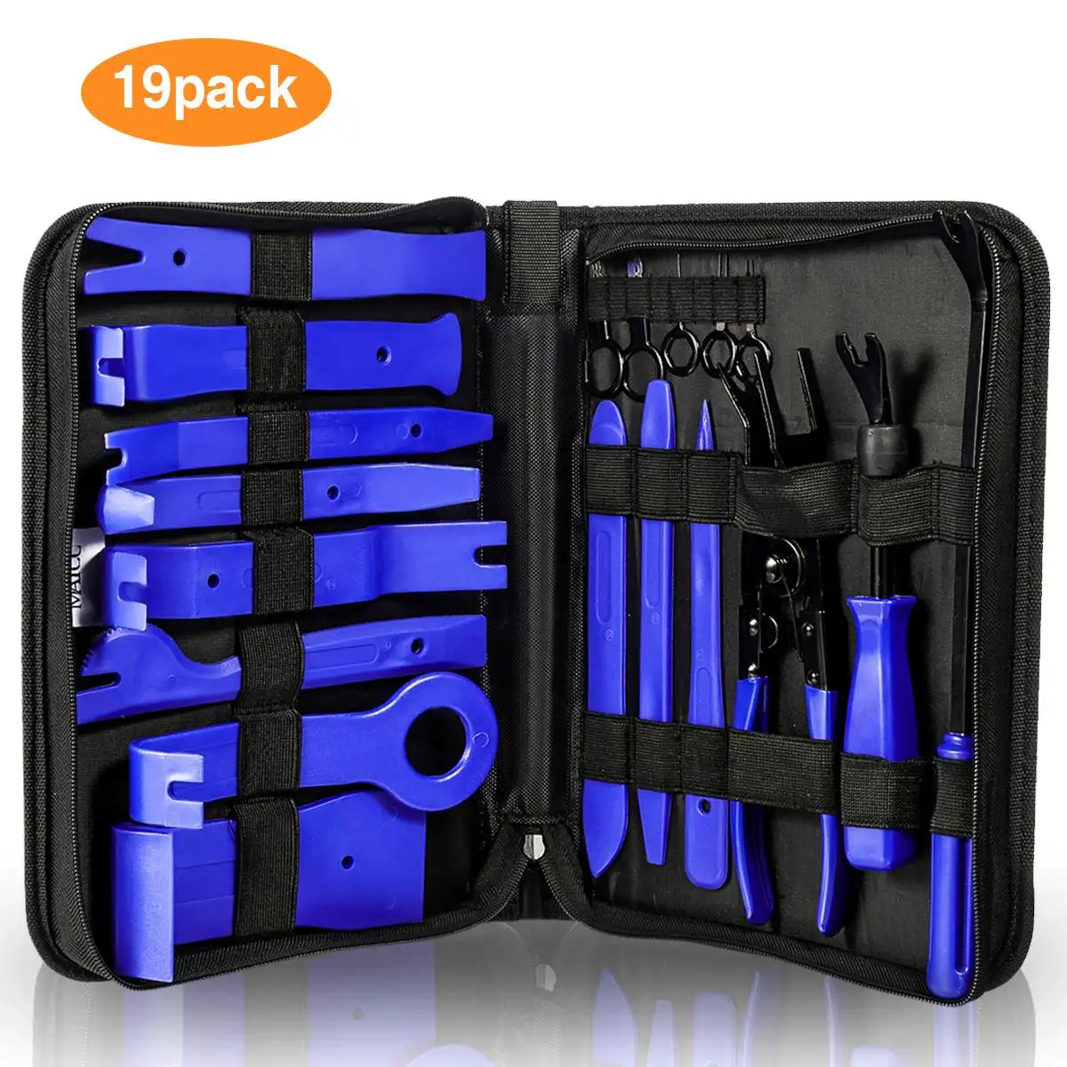

19pcs Car Audio Interior Disassembly Tools Trim Removal Tool Car Panel Door Audio Trim Removal Tool Kit Car Pry Removal Tools