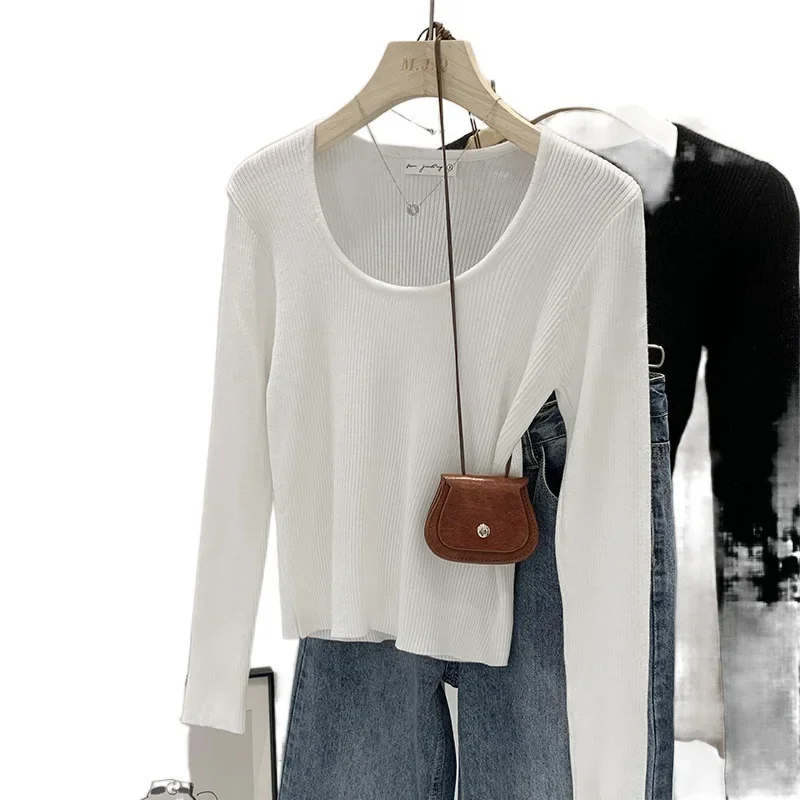 В наличии нишевый чувственный U-образный вырез однотонный базовый слой женский