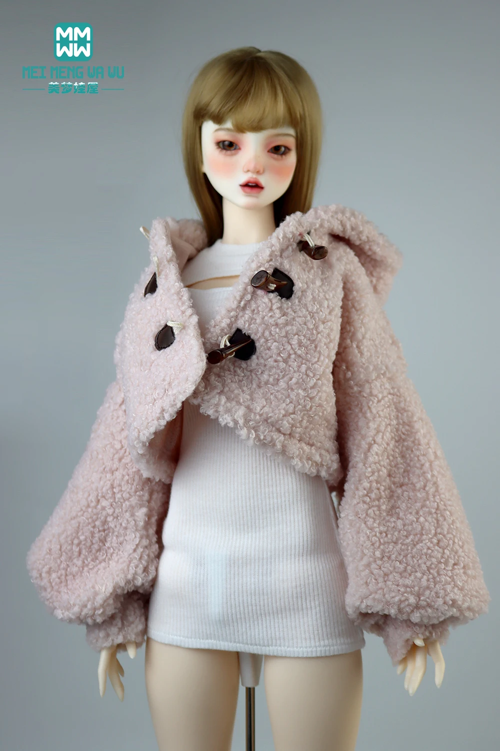 Одежда для кукол BJD DD SD13 58-60 см 1/3 модные аксессуары куртка Sherpa розовая
