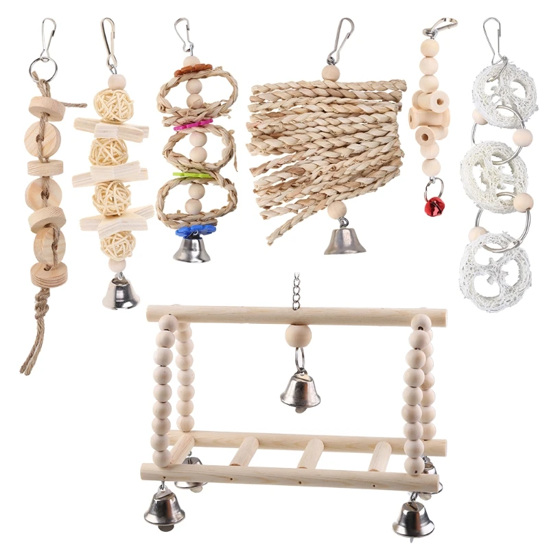 

7 шт./набор, качели для попугаев